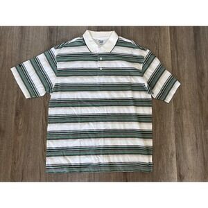 Ping Collection Mens Large Striped Performance Dynamics Golf Polo Shirt White